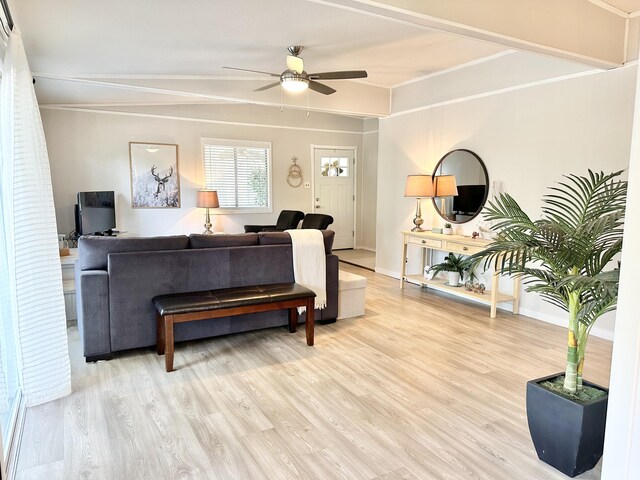 25795 Canyon Dr, Hermitage, MO 65668 - living area featuring a ceiling fan and light wood finished floors