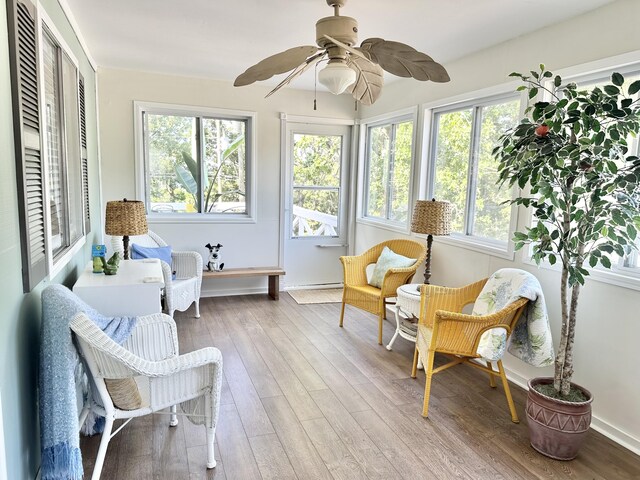 25795 Canyon Dr, Hermitage, MO 65668 - sunroom featuring hardwood / wood-style flooring and plenty of natural light
