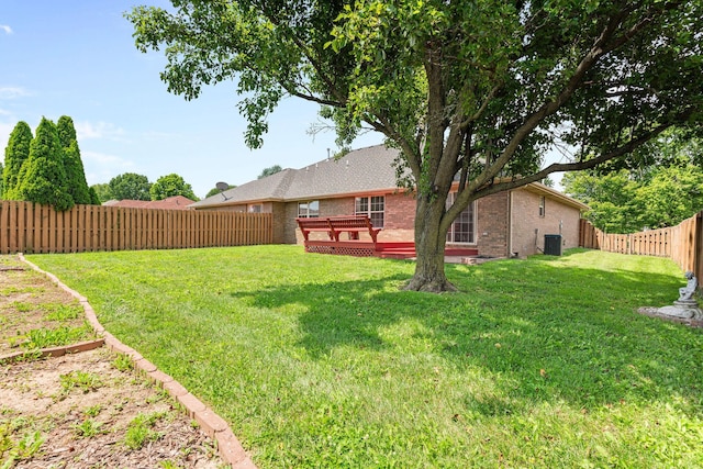 604 N Ellen St, Nixa, MO 65714 - fenced backyard with a wooden deck