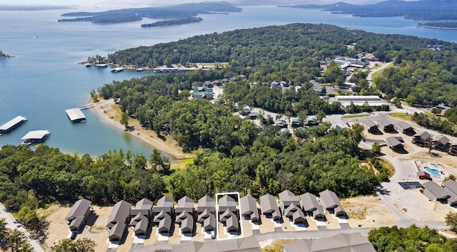 208 Jax Trl, Branson, MO 65616 - aerial view of residential area with a large body of water and a forest