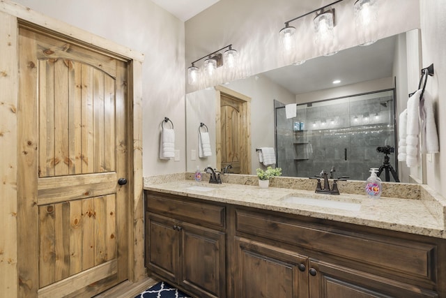 208 Jax Trl, Branson, MO 65616 - full bathroom with double vanity and tiled shower