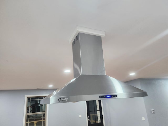 1506 6th St, Monett, MO 65708 - detailed view of island exhaust hood and recessed lighting