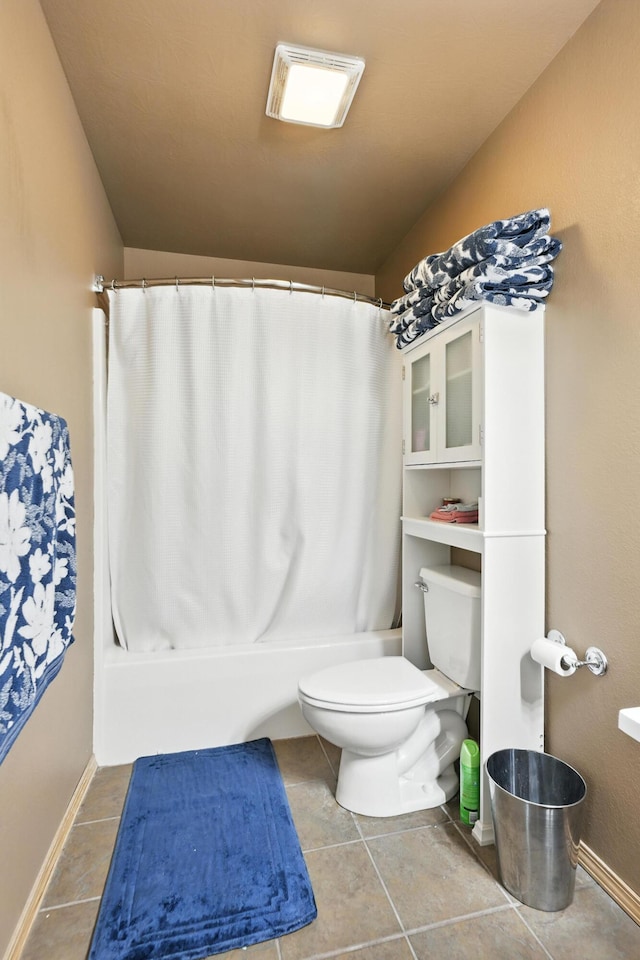 22562 Air Park Dr, Golden, MO 65658 - bathroom with tile patterned floors and shower / bath combination with curtain