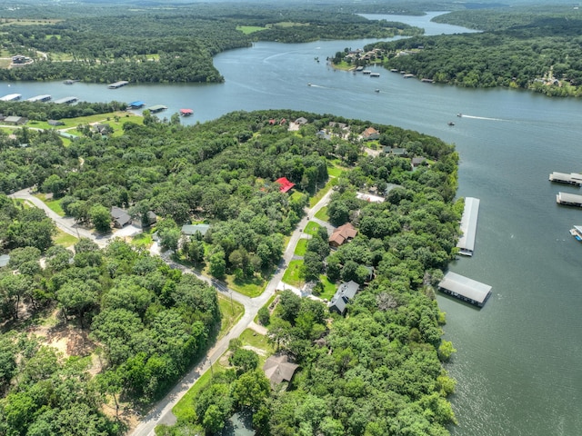 22562 Air Park Dr, Golden, MO 65658 - aerial view of property's location with a heavily wooded area and a large body of water