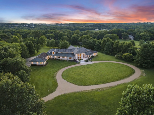 318 S Farm Rd Unit 193, Springfield, MO 65809 - aerial view at dusk of a wooded view