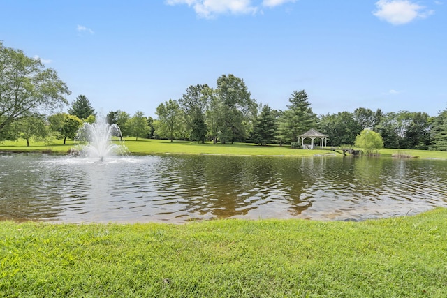 318 S Farm Rd Unit 193, Springfield, MO 65809 - water view with a gazebo and a tree filled landscape