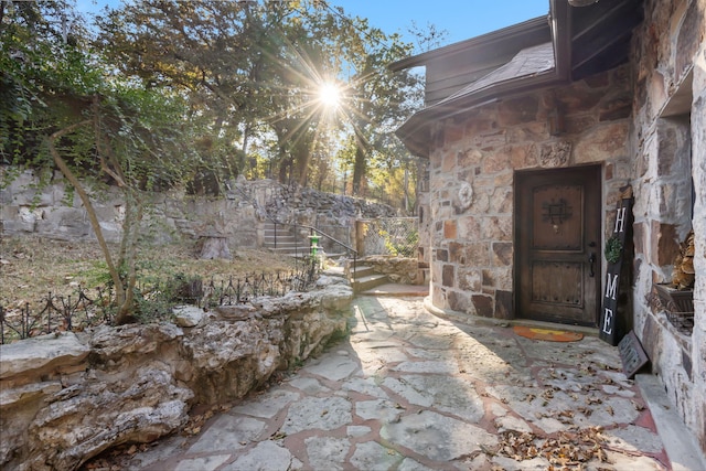 196 Lakeside Way, Forsyth, MO 65653 - doorway to property featuring stone siding