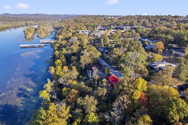 196 Lakeside Way, Forsyth, MO 65653 - bird's eye view of a nearby body of water and a heavily wooded area