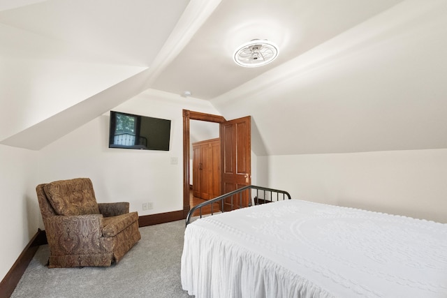 933 W Pershing St, Springfield, MO 65806 - bedroom featuring carpet floors and vaulted ceiling