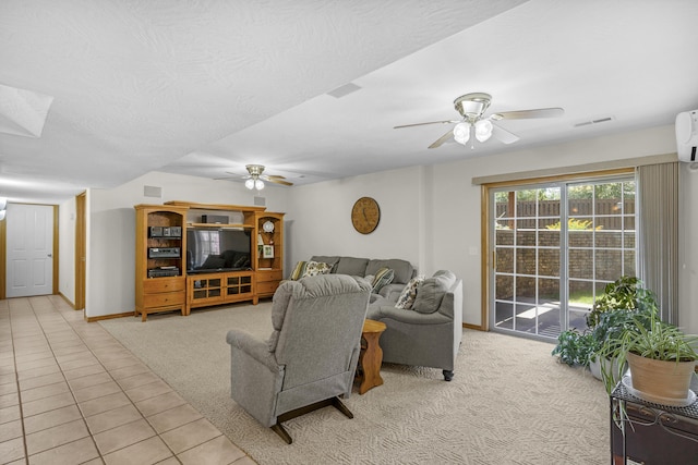 1190 E Headley St, Springfield, MO 65803 - living area featuring ceiling fan and light carpet