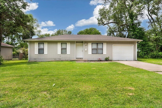 1219 N Clifton Ave, Springfield, MO 65802 - single story home featuring concrete driveway, an attached garage, and a front lawn