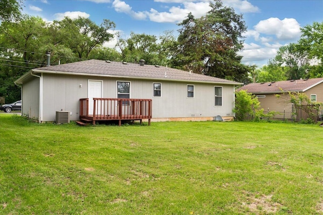 1219 N Clifton Ave, Springfield, MO 65802 - rear view of house featuring a wooden deck and a shingled roof