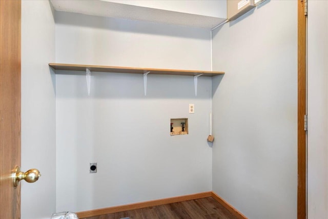 1219 N Clifton Ave, Springfield, MO 65802 - washroom with washer hookup, hookup for an electric dryer, and wood finished floors