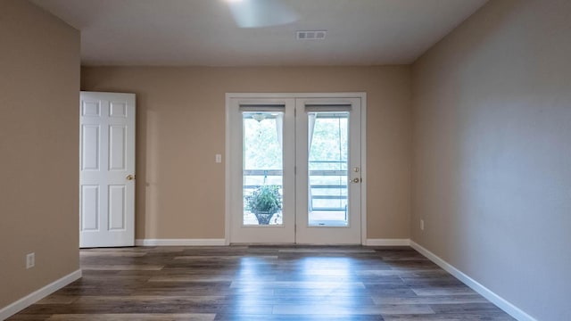 24 Oniatara Ln, Cherokee Village, AR 72529 - doorway to outside with wood finished floors and french doors