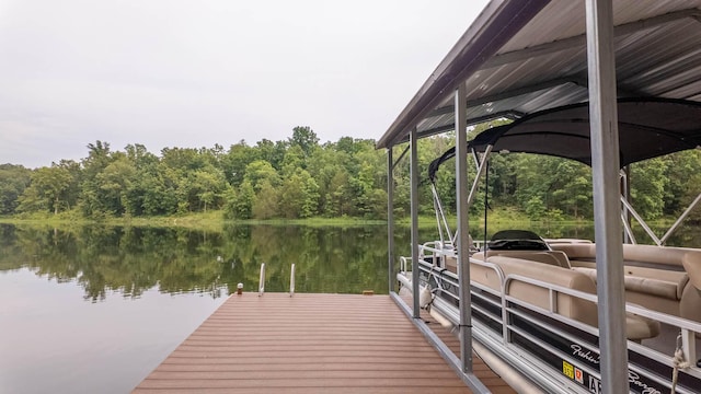 24 Oniatara Ln, Cherokee Village, AR 72529 - dock area with a water view and a wooded view