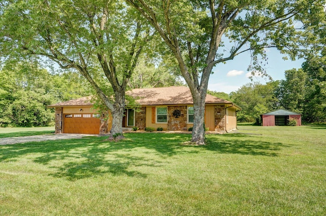 7259 State Highway A, Strafford, MO 65757 - single story home featuring a garage, a front yard, and driveway