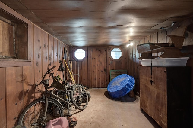 207 W Grand, Neosho, MO 64850 - basement featuring wood walls