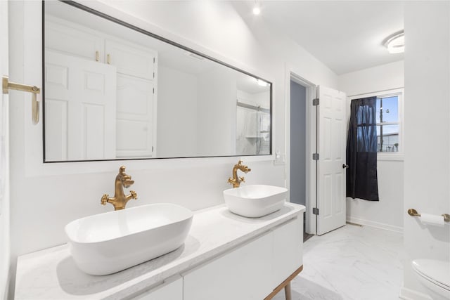 5295 E Farm Road 138, Springfield, MO 65809 - full bathroom with marble finish floors and double vanity