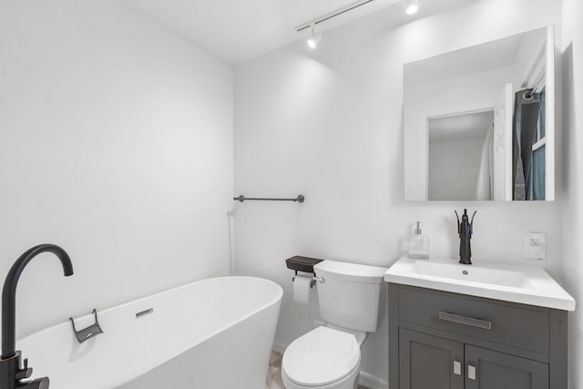 5295 E Farm Road 138, Springfield, MO 65809 - full bathroom with a freestanding tub, vanity, and track lighting