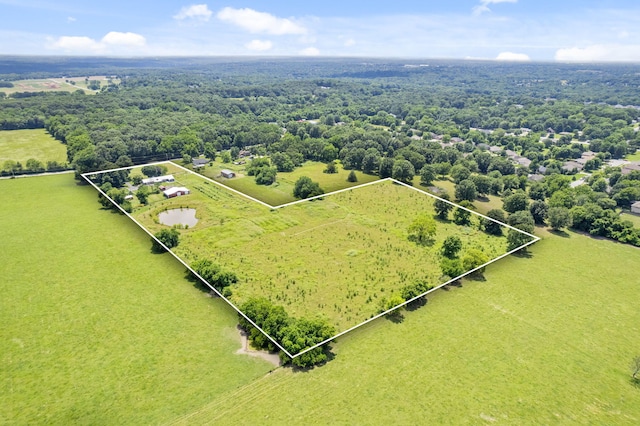 5295 E Farm Road 138, Springfield, MO 65809 - aerial view of property and surrounding area featuring property boundaries highlighted