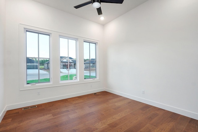 5030 E Swale Ct, Springfield, MO 65802 - spare room with wood finished floors, healthy amount of natural light, a ceiling fan, and recessed lighting