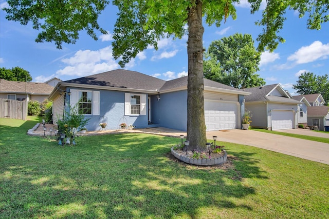 855 Birch St, Nixa, MO 65714 - ranch-style house featuring an attached garage, driveway, and a front lawn