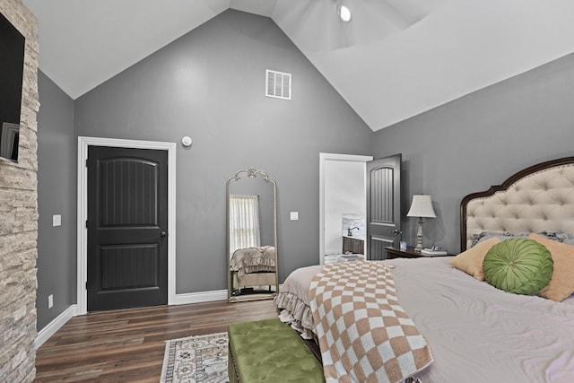 13030 County Lane 228, Oronogo, MO 64855 - bedroom with wood finished floors and high vaulted ceiling