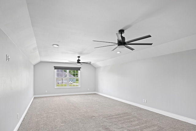 13030 County Lane 228, Oronogo, MO 64855 - carpeted empty room with vaulted ceiling and ceiling fan