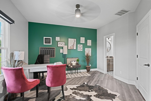 13030 County Lane 228, Oronogo, MO 64855 - home office featuring wood finished floors and an accent wall