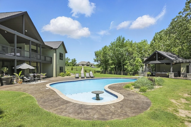 13030 County Lane 228, Oronogo, MO 64855 - view of swimming pool with a lawn and a patio area