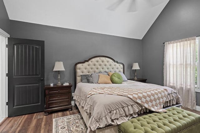 13030 County Lane 228, Oronogo, MO 64855 - bedroom featuring lofted ceiling, wood finished floors, and ceiling fan