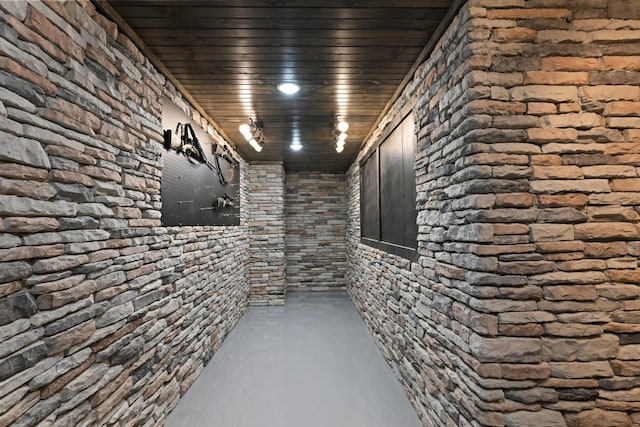 13030 County Lane 228, Oronogo, MO 64855 - corridor featuring concrete flooring and wood ceiling