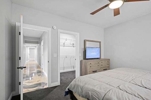 13030 County Lane 228, Oronogo, MO 64855 - bedroom with carpet, a spacious closet, and ceiling fan
