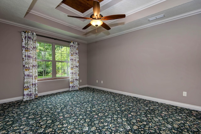 5795 S Wedgewood Ave, Springfield, MO 65810 - carpeted spare room featuring ceiling fan and crown molding