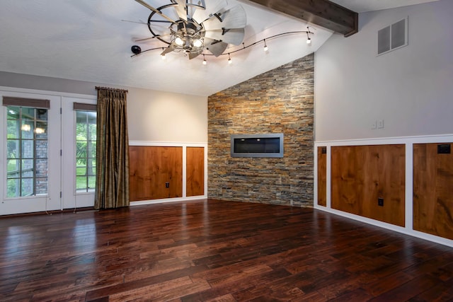5795 S Wedgewood Ave, Springfield, MO 65810 - unfurnished living room with a ceiling fan and wood finished floors