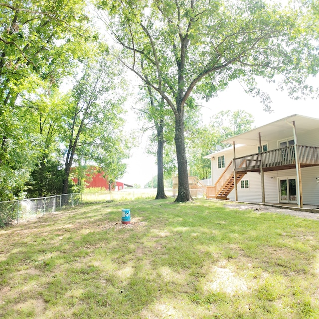 3352 W State Highway 76, Cape Fair, MO 65624 - view of yard with stairs and a deck
