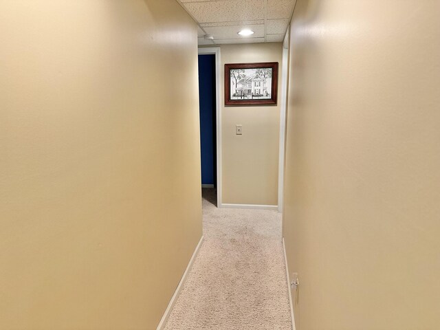 26569 County Road 225, Flemington, MO 65650 - hallway featuring carpet flooring, recessed lighting, and a drop ceiling