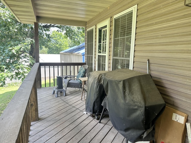26569 County Road 225, Flemington, MO 65650 - wooden terrace with a grill