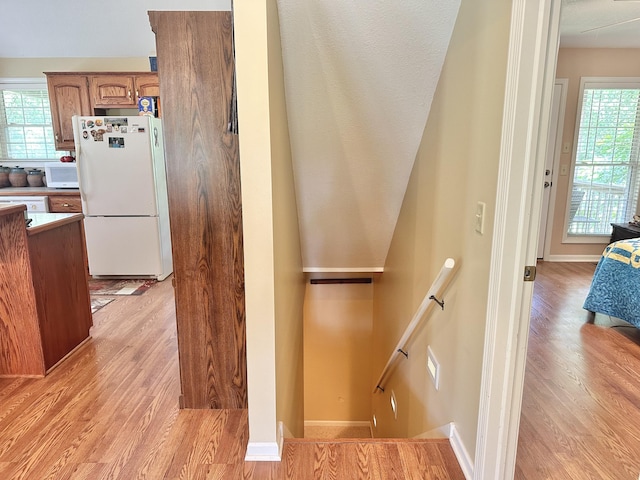 26569 County Road 225, Flemington, MO 65650 - stairs with wood finished floors and baseboards