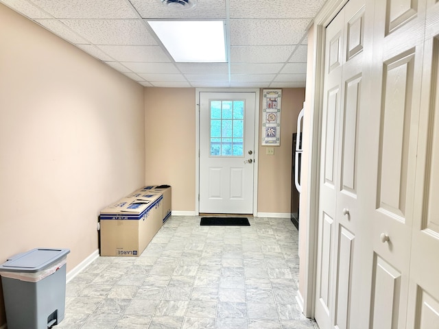 26569 County Road 225, Flemington, MO 65650 - entryway featuring a drop ceiling and baseboards