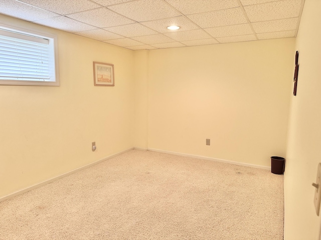26569 County Road 225, Flemington, MO 65650 - below grade area featuring a paneled ceiling, carpet floors, and recessed lighting