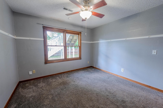 4147 E Kellis Ct, Springfield, MO 65802 - unfurnished room featuring carpet floors, a textured ceiling, and ceiling fan