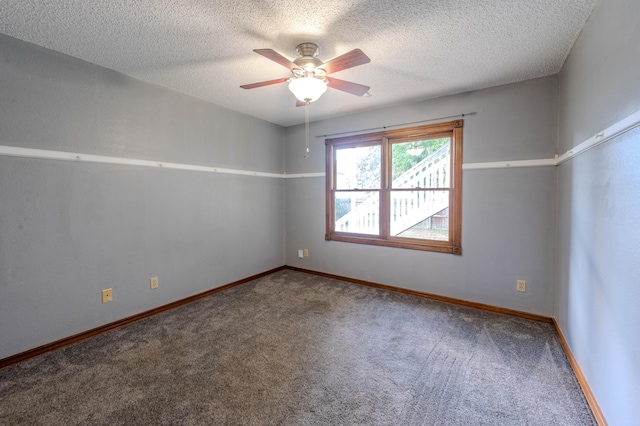 4147 E Kellis Ct, Springfield, MO 65802 - carpeted spare room with ceiling fan and a textured ceiling