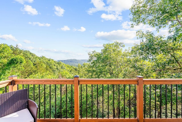2505 Talking Rocks Rd, Branson West, MO 65737 - wooden deck with a view of trees
