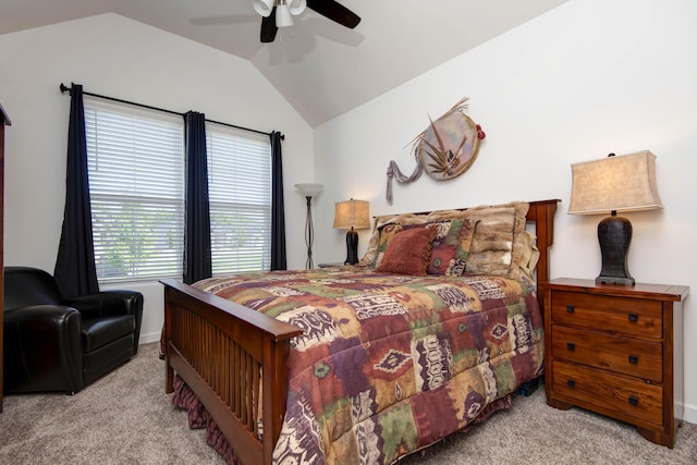 1604 N Bristol Ave, Springfield, MO 65802 - carpeted bedroom featuring vaulted ceiling and ceiling fan