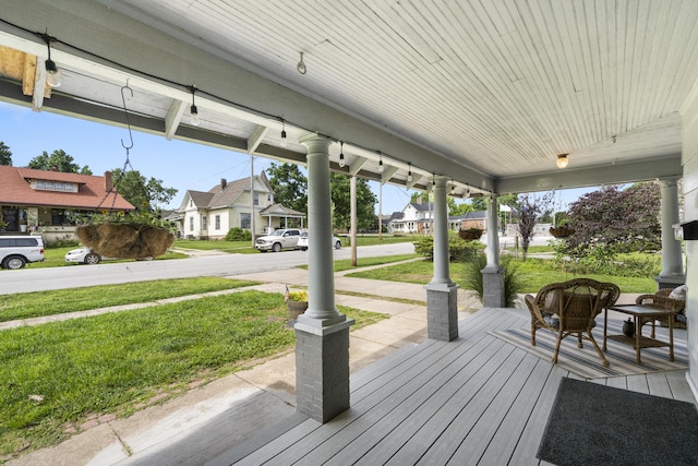 400 E Walker St, Ash Grove, MO 65604 - porch with a residential view and a yard