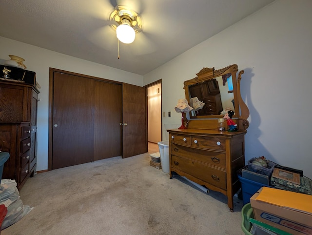 1202 S 11th St, Ozark, MO 65721 - bedroom with light colored carpet, a closet, and ceiling fan