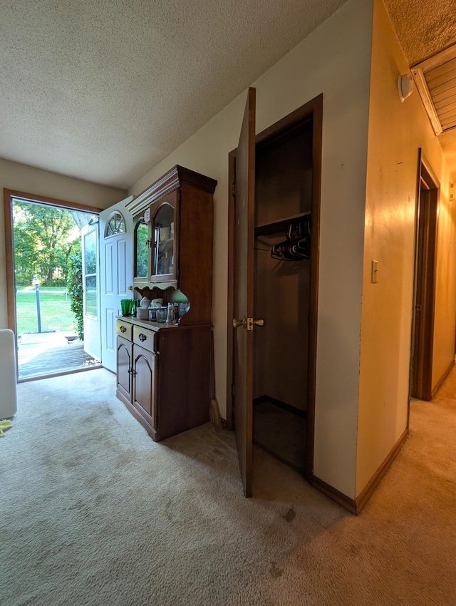 1202 S 11th St, Ozark, MO 65721 - corridor with light colored carpet and a textured ceiling