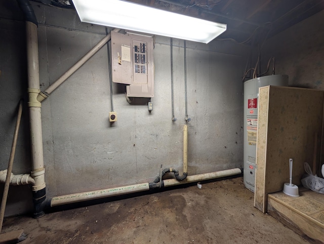1202 S 11th St, Ozark, MO 65721 - unfinished below grade area featuring gas water heater and electric panel
