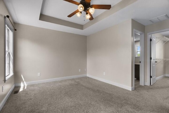 223 Roundhill Rd, Branson, MO 65616 - carpeted empty room with ceiling fan and a raised ceiling